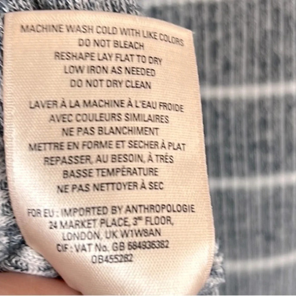 Anthropologie Saturday Sunday Ribbed Stripe High-low Hem Dress Size S - Picture 8 of 8